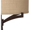 Franklin Iron Works Tremont Industrial Table Lamps 31 1/2" Tall Bronze Metal with Dimmer Burlap Fabric Drum Shade for Living Room Nightstand - 3 of 4