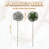 Unique Bargains Durable Bright Colors DIY Creativity Wide Application Artificial Flowers 25 Pc - 2 of 4