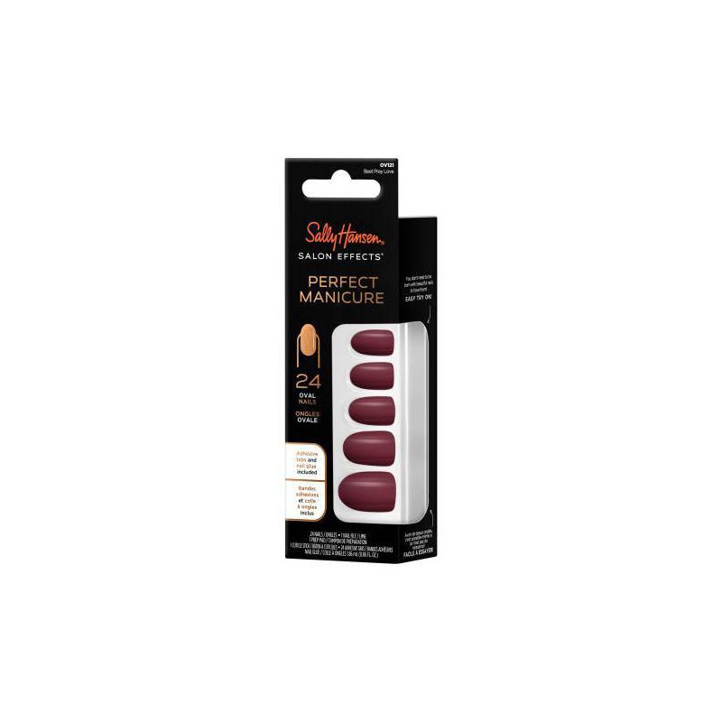 Sally Hansen Salon Effects Perfect Manicure Press on Nails Kit - Oval - Beet Pray Love - 24ct, 5 of 10