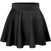Women's Stretch Flared Mini Skirt - Super Short Skate Style in Nylon Ponte for Casual Wear Charcoal - 4 of 4