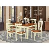 HomeStock 7-Piece Buttermilk and Cherry Finish Solid Wood Top Dining Table with 6 Chairs - 2 of 4