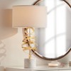 Possini Euro Design Helix Modern Table Lamp 30" Tall Sculptural Brass Metal Open Ribbon White Linen Drum Shade Bedroom for Bedroom Living Room Bedside - 2 of 4