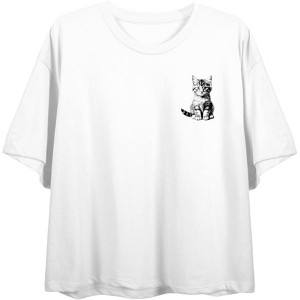 Black Cat Adult Crew Neck Short Sleeve Tee - 1 of 3