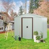 MOEPISY 6ft x 5ft Outdoor Metal Storage Shed with Metal foundation, White - 2 of 4