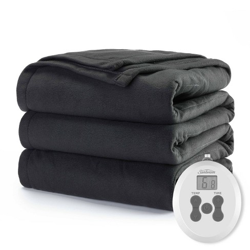 Full Ultrafleece Heated Blanket Dark Shadow Sunbeam Target