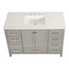 Vanity Sink Combo Mid-Century Bathroom Sink Cabinet Freestanding Single Bathroom Vanities With Marble Countertop - 2 of 4