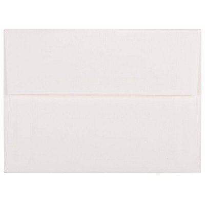 JAM Paper A6 Strathmore Invitation Envelopes 4.75 x 6.5 Bright White Laid STTL661I