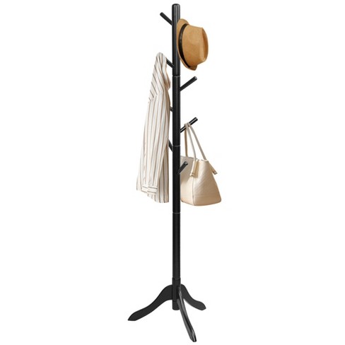 Tangkula Wood Coat Rack Freestanding 8-hook Coat Tree With Adjustable  Height Standing Jacket Hanger For Hats : Target