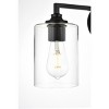 Elegant Lighting Mayson 3 light Black and Clear Bath Sconce - 4 of 4