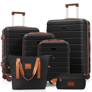 スーツファン 土竜＆とろなまドーナツ＆極上DVDセット 6 PCS Hardside Luggage Set with TSA Lock, Suitcase Set(16