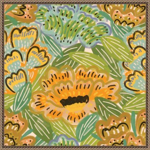 Amanti Art Citrus Floral by Carrie Cantwell Framed Canvas Wall Art - 1 of 4