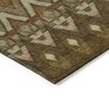 Brown Beige And Artichoke Green Southwestern Washable Indoor Outdoor Area Rug - 4 of 4