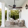 Bella Depot 42" Outdoor Black Ceiling Fan with LED Light Kit and Remote Waterproof Ceiling Fan - 2 of 4