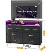 Jojoka 8 Drawer Dresser, Modern Dresser for Bedroom with Led Lights and Charging Station - 2 of 4