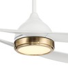 Possini Euro Design 52" Possini Euro Obi Matte White CCT LED Damp Ceiling Fan with Remote - 3 of 4