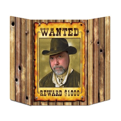 Beistle 3' 1" x 25" Wanted Poster Photo Prop; 2/Pack 57981