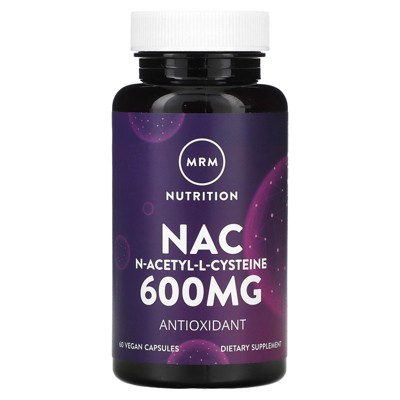 MRM Nutrition Nac, N-Acetyl-L-Cysteine, 600 mg, 60 Vegan Capsules