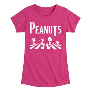 Girls' - Peanuts - Peanuts Crossing Road Fitted Short Sleeve Graphic T-Shirt - 1 of 4