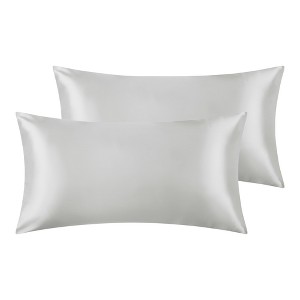 Unique Bargains Satin Hair and Skin Breathable Envelope Closure Pillowcase 2 Pcs - 1 of 4