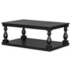 CAVINAS Vintage Coffee Table with Smooth Pine Veneer & Artistic Vase Legs,Rectangular Center Table for Living Room,Apartment - 3 of 4