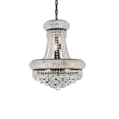 Primo 8-Light Black and Crystal Indoor Chandelier