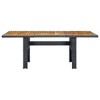 vidaXL Patio Table Dark Gray Poly Rattan and Solid Acacia Wood - 2 of 4