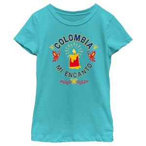 Girl's Encanto Colombia Mi Encanto Candle T-Shirt - 1 of 4