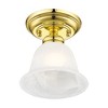 Livex Lighting Essex 1 - Light Flush Mount in  Polished Brass - 2 of 4