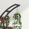 5-Tier Large Half Moon Indoor Plant Stand with Hanging Hooks, Curved Ladder Flower Pot Display Rack for Home, Patio, Garden & Balcony - 4 of 4