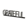 HomeRoots 17" Black Metal Grateful Tabletop Sign - 4 of 4