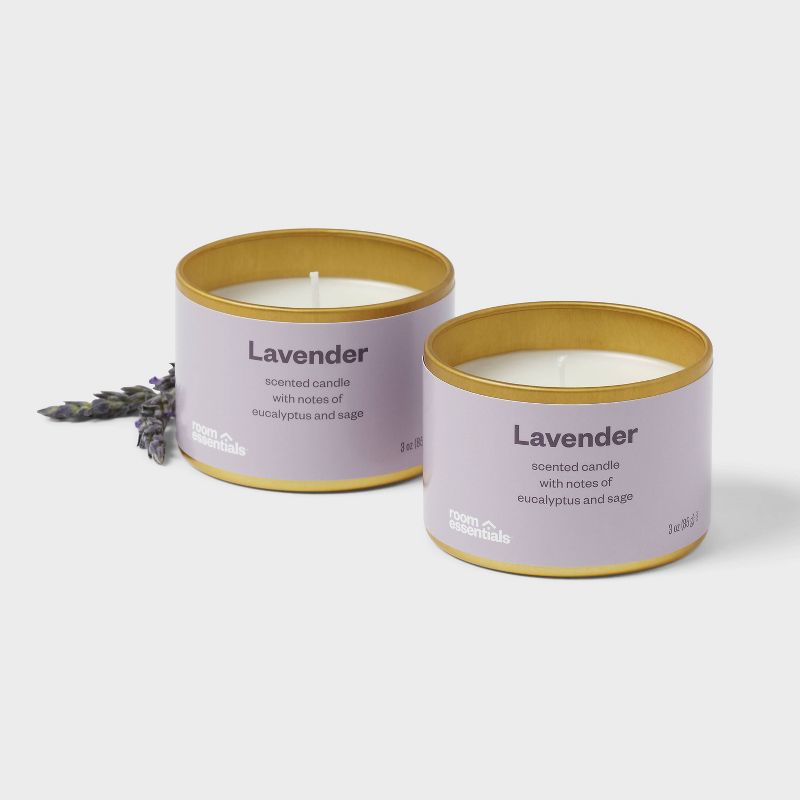 2pk 3oz Tin Gift Set Lavender - Room Essentials&#8482;, 4 of 5