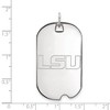 Black Bow Jewelry 10k White Gold Louisiana State Fighting Tigers NCAA Large Pendant - 2 of 3