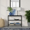 3-Shelf Short Console Table in Black -  Henn&Hart - 4 of 4