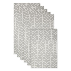 Design Imports Cool Gray Herringbone Print Fridge Liner Set/6 - 1 of 4