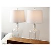 Set of 2 Delmore Glass Table Lamp Clear - Abbyson Living - image 3 of 3
