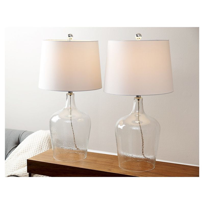 Set of 2 Delmore Glass Table Lamp Clear - Abbyson Living, 4 of 5