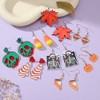 9 Pairs Fall & Winter Holiday Earrings Set - Thanksgiving Turkey, Pumpkin Pie and Christmas Tree Dangle Jewelry for Women - 3 of 4