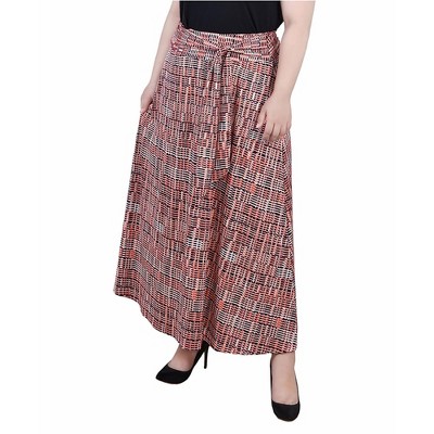 NY Collection Womens Sash Waist Tie Maxi Skirt