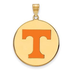Black Bow Jewelry 14k Yellow Gold Plated Sterling Silver Tennessee Volunteers NCAA Extra Large Pendant - 1 of 3