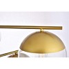 Elegant Lighting Eclipse 6 Lights Brass Pendant With Clear Glass - 4 of 4