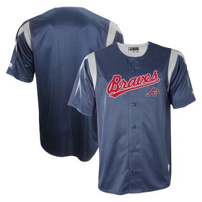 braves button up shirt