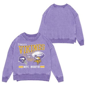 NFL Minnesota Vikings Women's Long Sleeve Fashion Fleece Sweatshirt - 1 of 3