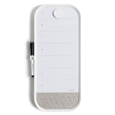 Modern Bevel White Magnetic Dry Erase Weekly Planner