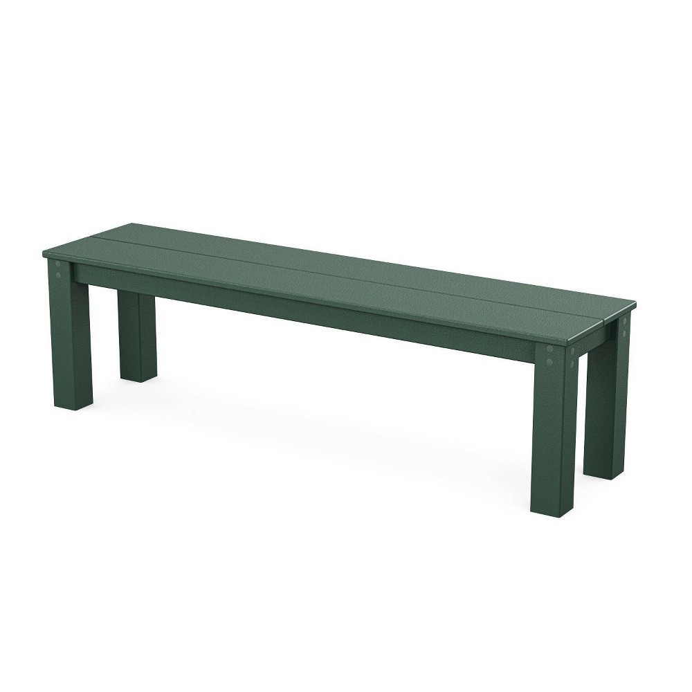 Photos - Garden Furniture POLYWOOD Parsons Outdoor Patio Dining Bench Green: Weather-Resistant, UV-P