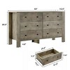 Whizmax 6 Drawer Dresser for Bedroom, Modern Double Dresser Organizer with Storage Drawers, Wooden Chests of Drawers for Bedroom, Hallway - 3 of 4