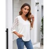 Clearlove Clearlove Maternity Shirts Women's Casual Floral Printed Puff Short Sleeve Striped Ruched Side Pullover Fitted Tops Textured - 3 of 4