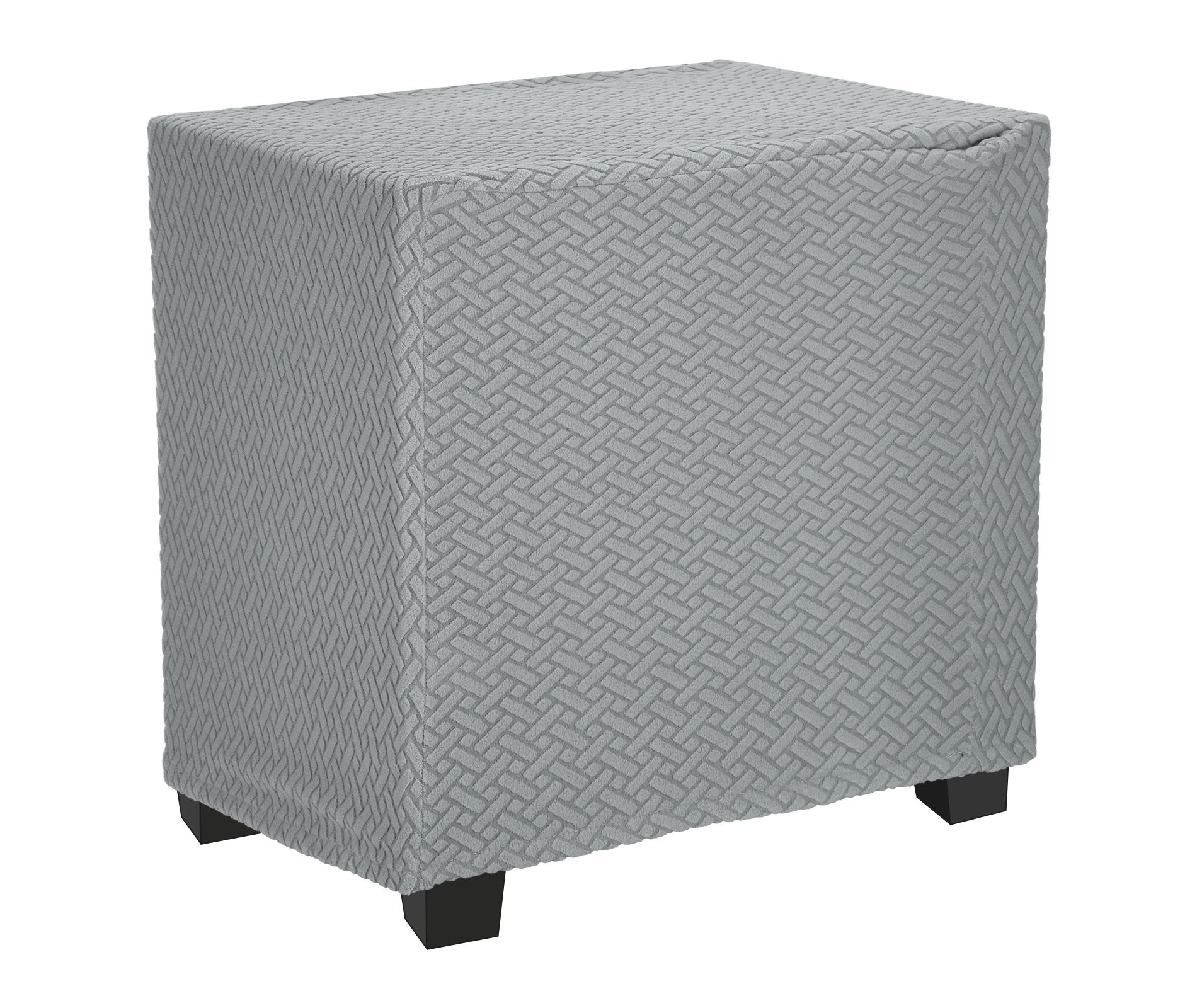 Unique Bargains Living Room T-Shape Knitted Jacquard Stretch Square Silpcover Grey