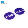Unique Bargains PVC Self-Adhesive Waterproof Store Round Push Pull Door Sign 2 Set - 3 of 4