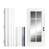 Lirago 8-Lite Clear Glass Fiberglass Front Doors - 36 in. x 80 in. Left-Hand Inswing with 4-9/16" White Primed Knock-Down Jamb - 2 of 4