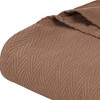 HomeRoots Queen Taupe Cotton Woven Chevron Blanket - 4 of 4